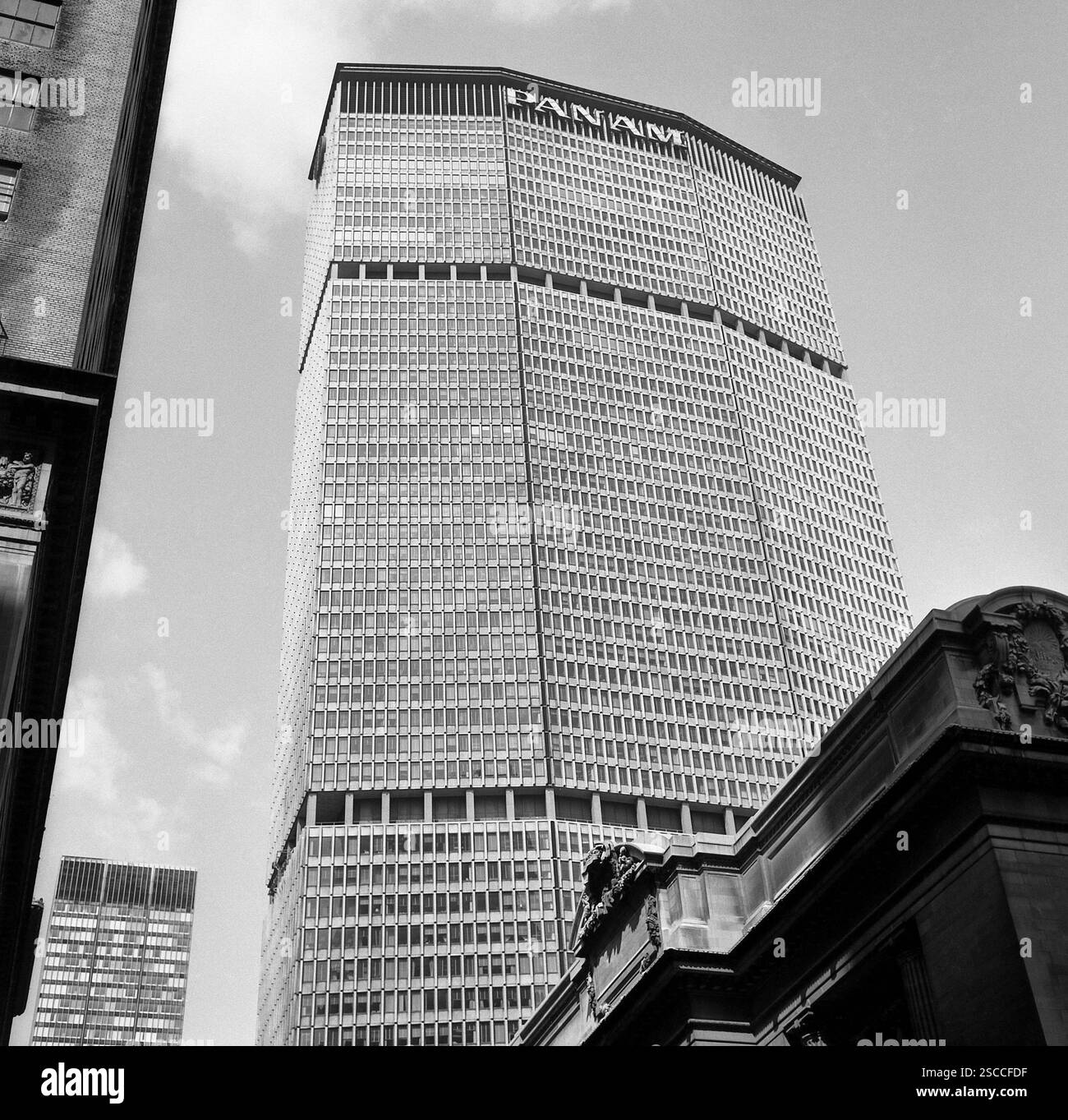 Vista dalla strada all'edificio principale di PANAM a Manhattan. [traduzione automatica] Foto Stock
