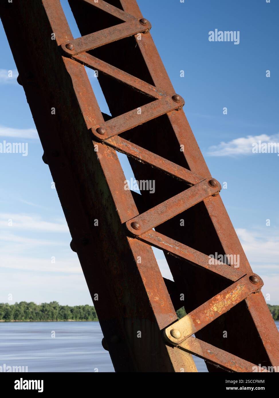 Old Chain of Rocks Bridge, ubicazione: St. Louis, Missouri, ingegnere: Baxter L. Brown Foto Stock