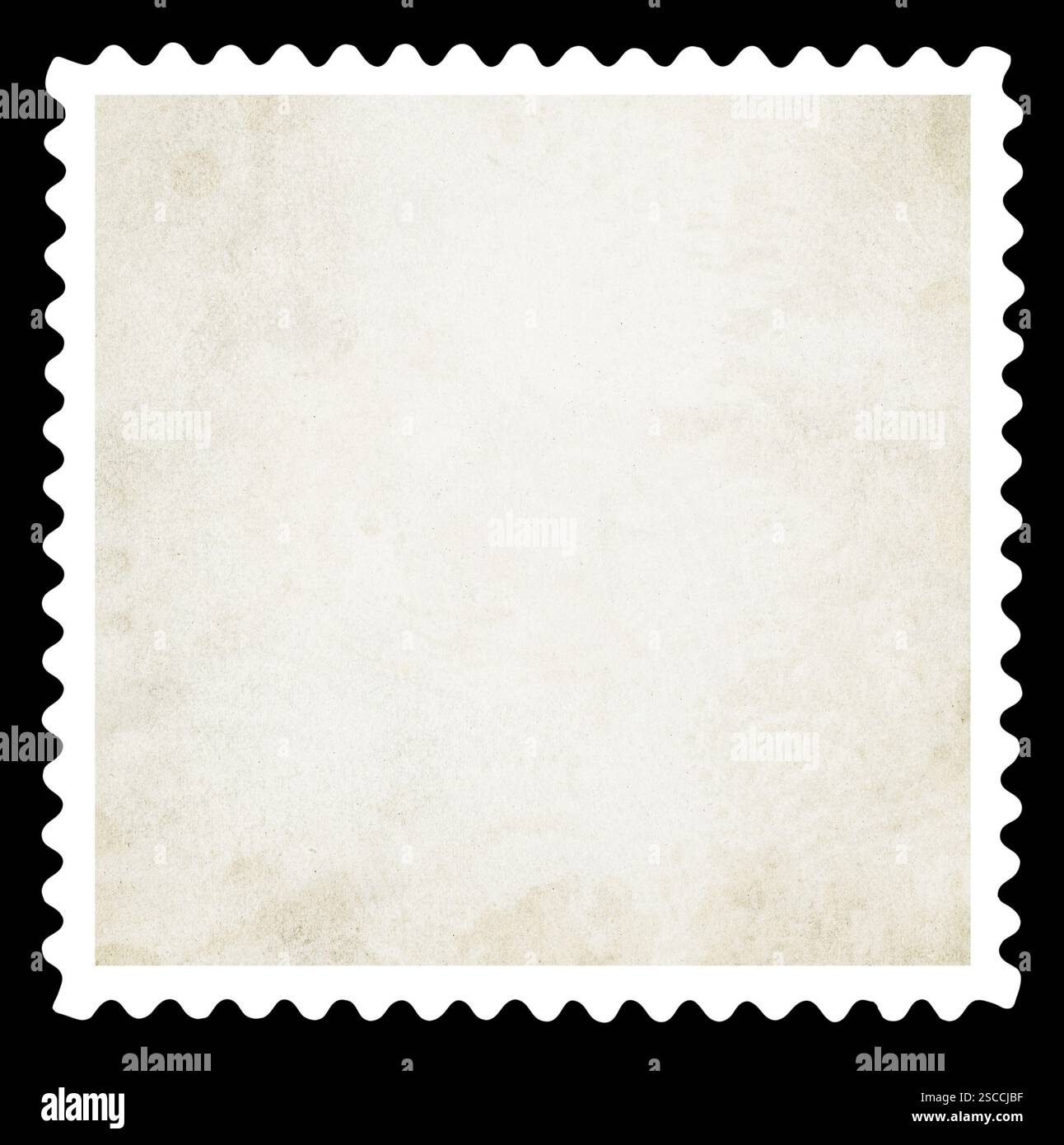 Blank francobollo - Isolato su sfondo nero Foto Stock