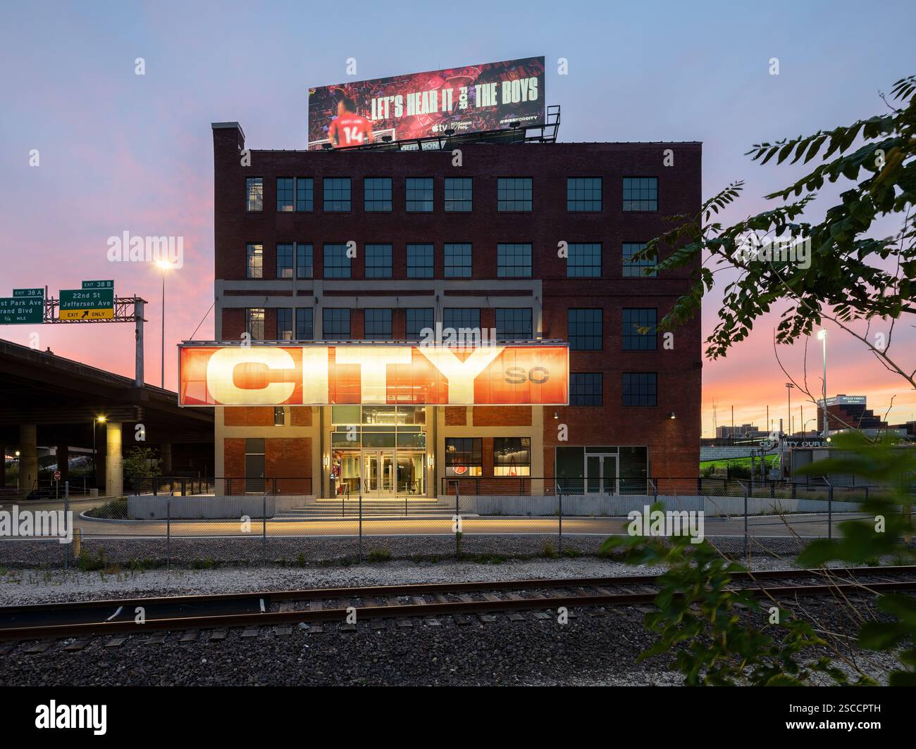 St. Louis City SC sede centrale, ubicazione: St. Louis, Missouri, architetto: Christner Foto Stock