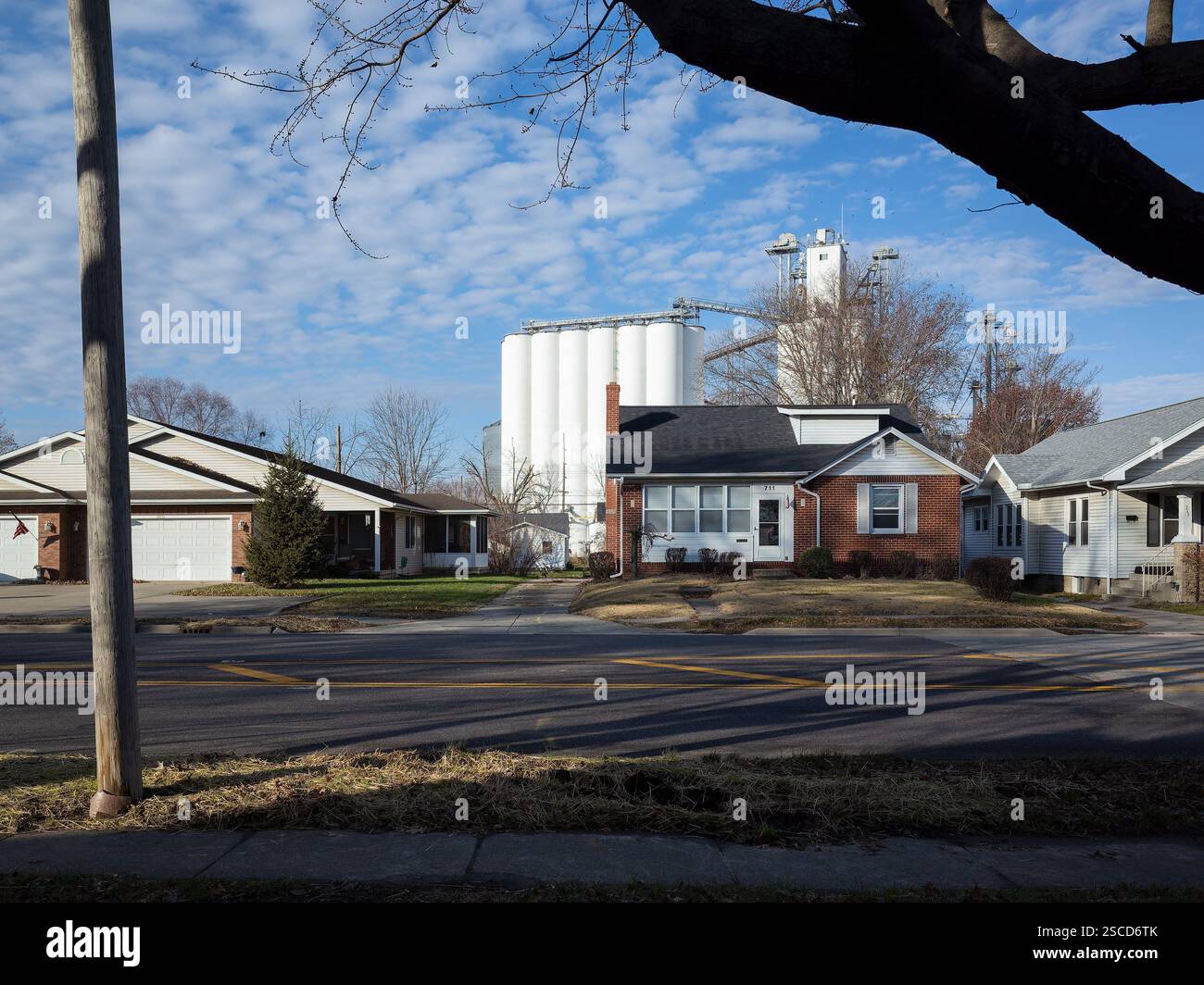 Case e ascensori per cereali, ubicazione: Effingham, Illinois Foto Stock