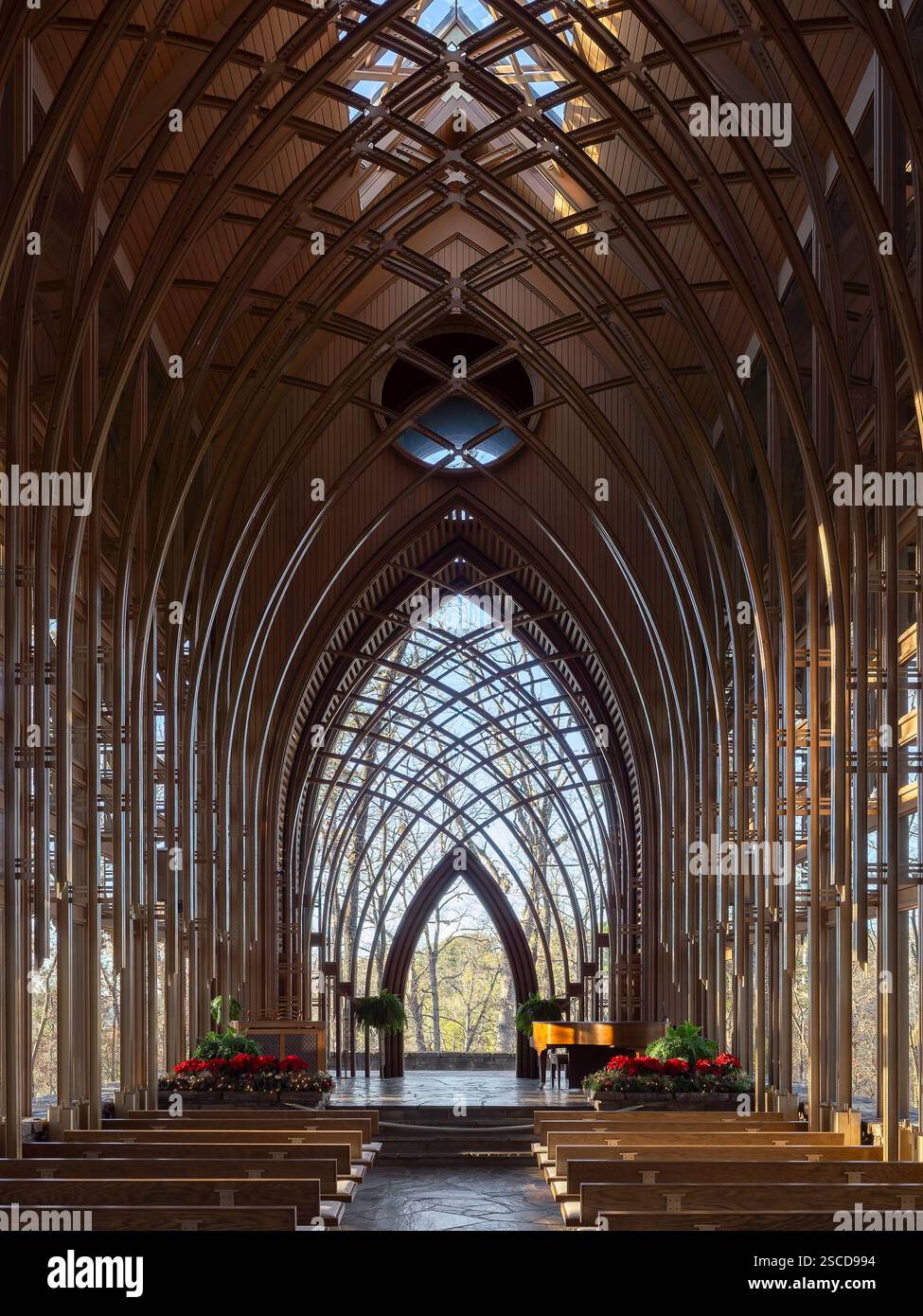 Mildred Cooper Chapel, ubicazione: Bella Vista AR, architetto: E. Fay Jones Foto Stock