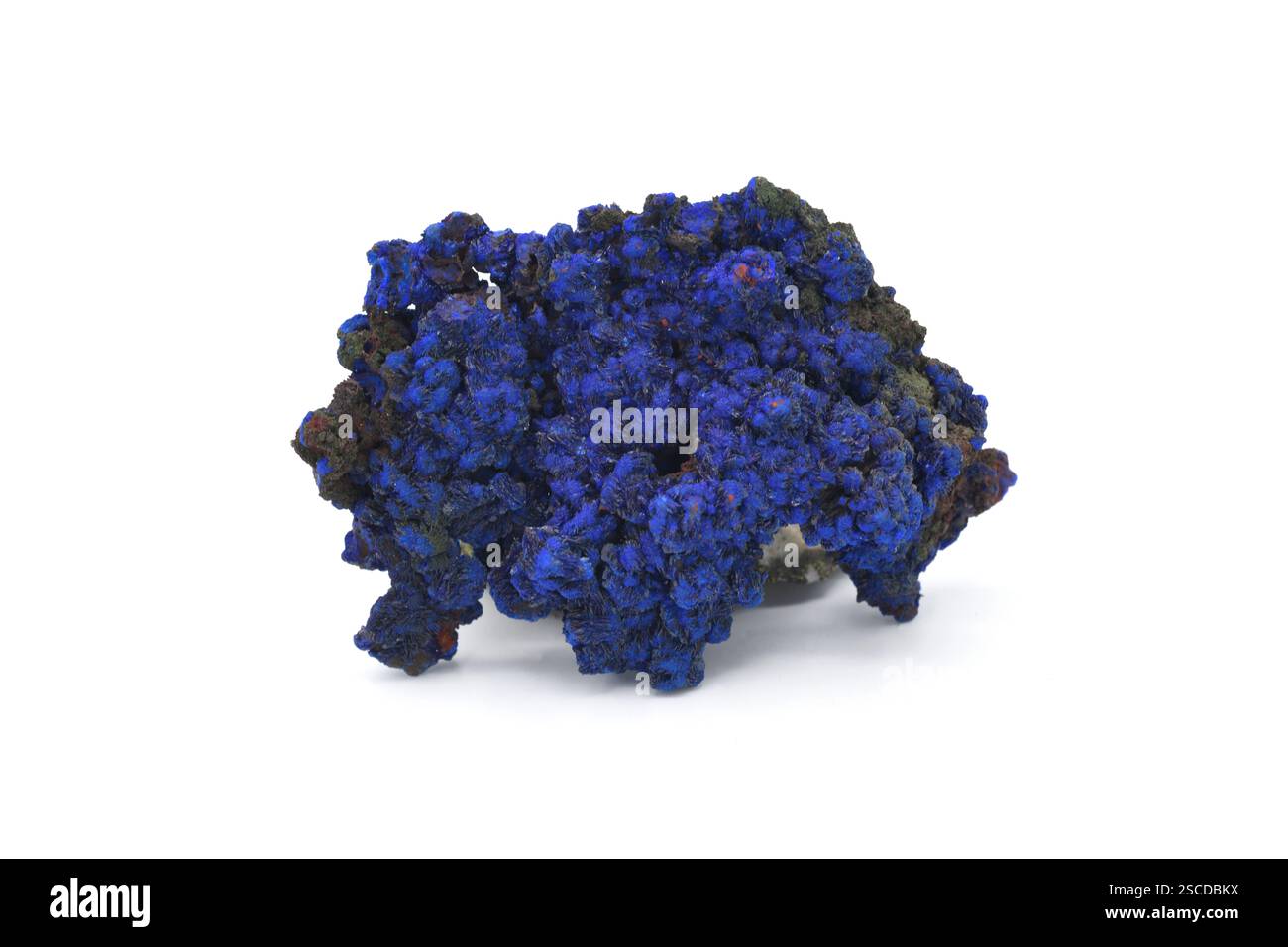 L'azurite è un carbonato di rame. Questo campione viene dal Marocco. Foto Stock