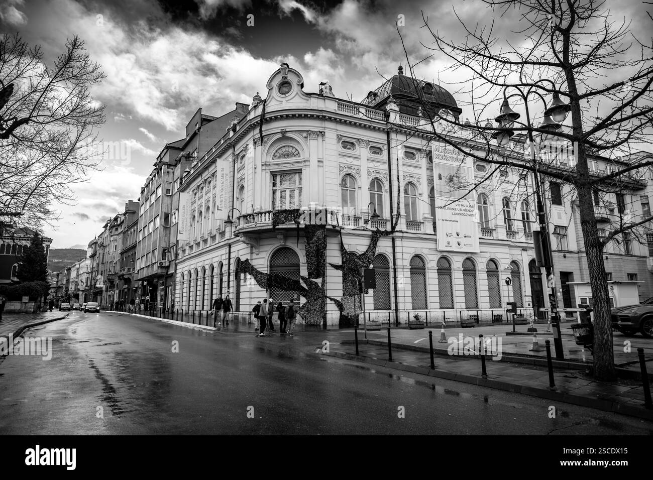 Sarajevo - Bosnia ed Erzegovina - 11 FEB 2024: La Galleria Nazionale della Bosnia ed Erzegovina si trova a Sarajevo. La galleria è stata istituita a oC Foto Stock