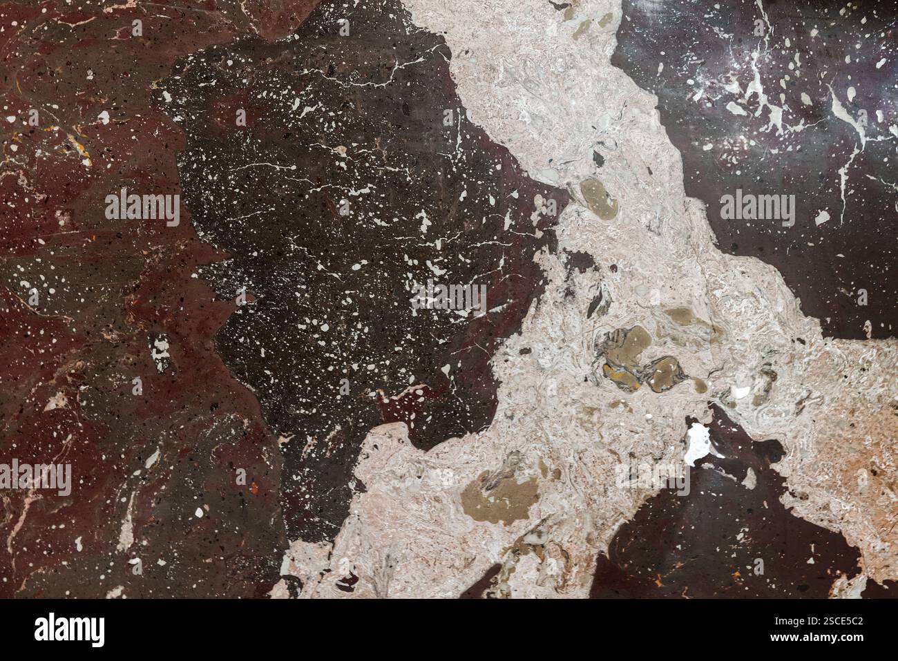 Motivo in marmo scuro. Texture foto in primo piano. Sfondo in pietra artificiale, vista frontale Foto Stock