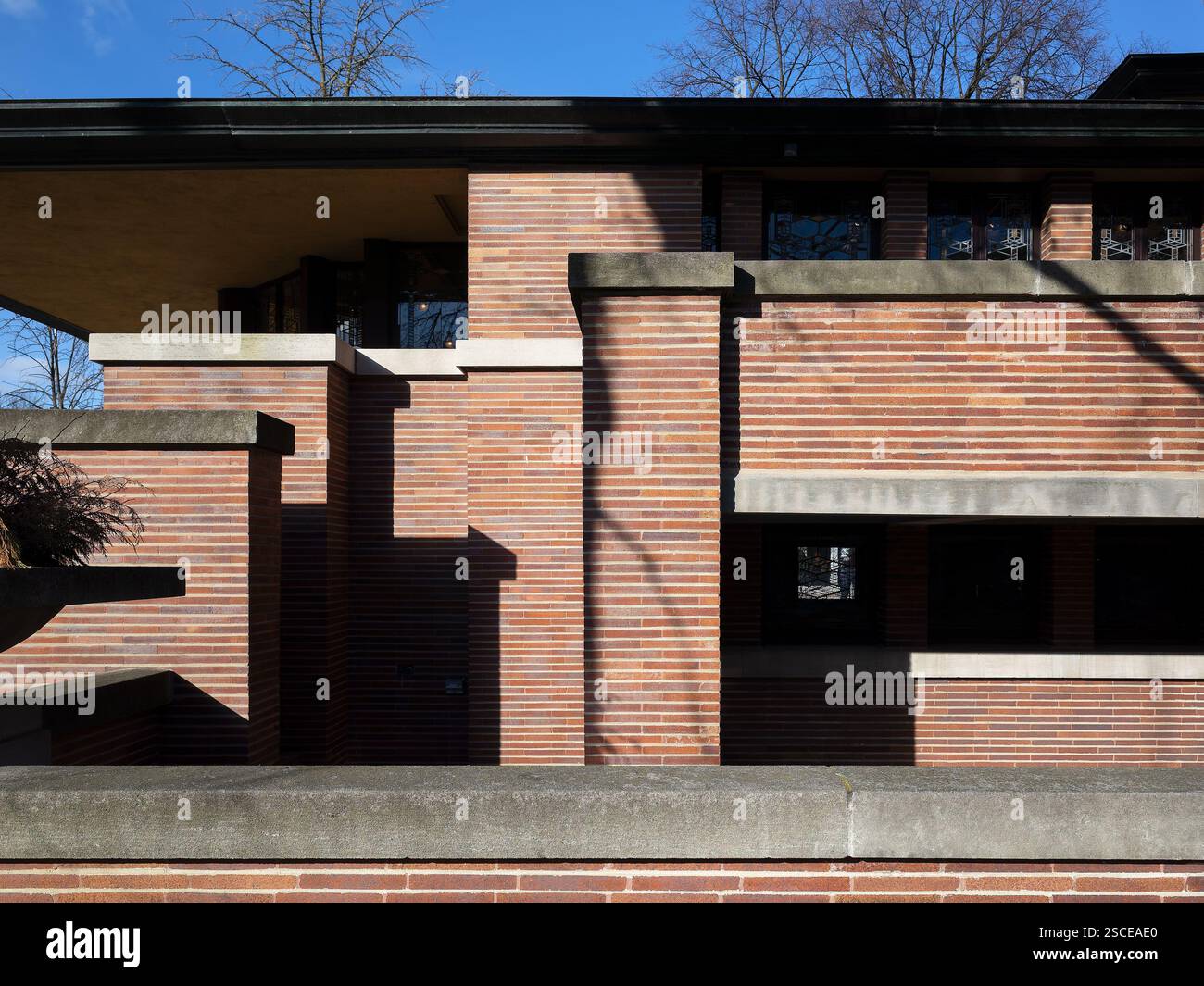 Robie House, ubicazione: Chicago, Illinois, architetto: Frank Lloyd Wright Foto Stock