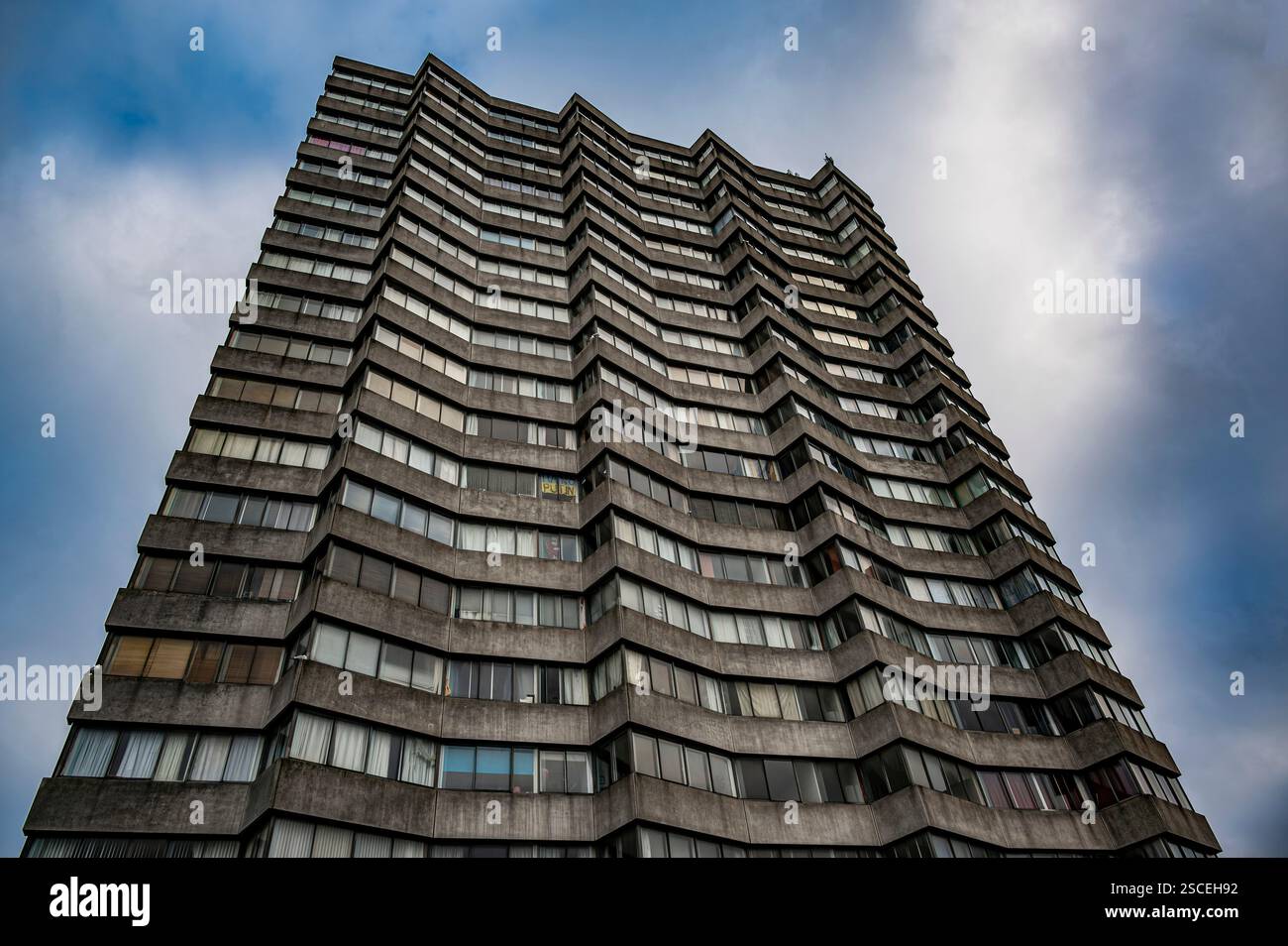 Lo stile brutalista di Arlington House a Margate, Inghilterra Foto Stock
