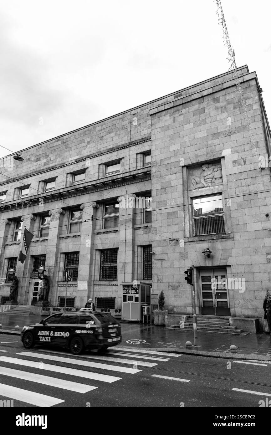 Sarajevo - BiH - 11 FEB 2024: La Banca centrale della Bosnia ed Erzegovina è la banca centrale della Bosnia ed Erzegovina, situata nella capitale, S. Foto Stock