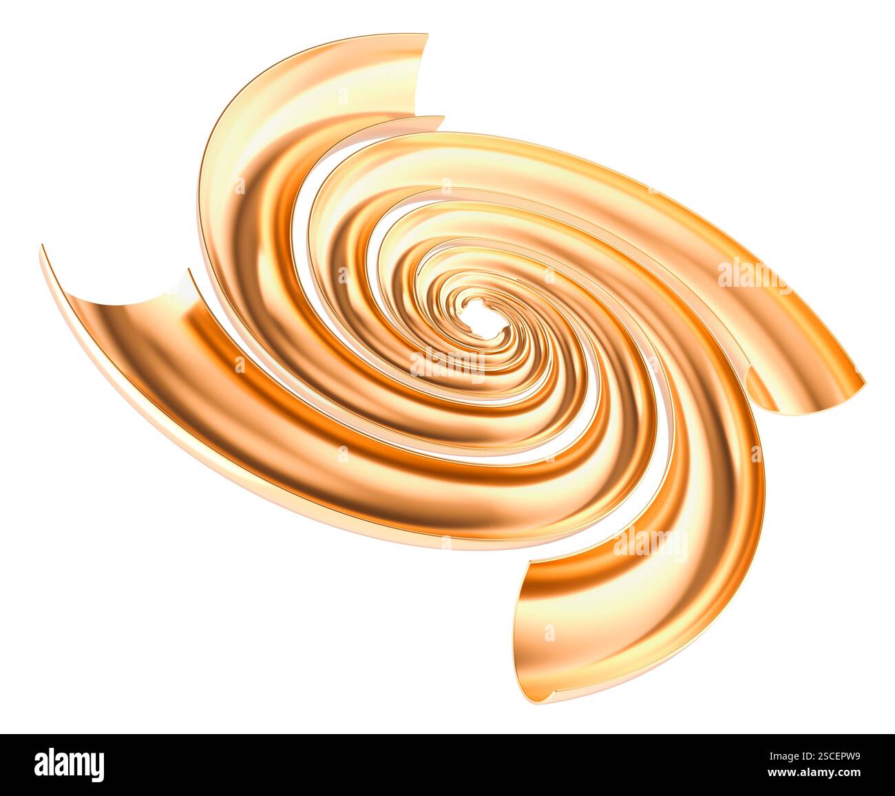 Rapporto d'oro astratto. Rendering 3D isolato su sfondo bianco Foto Stock