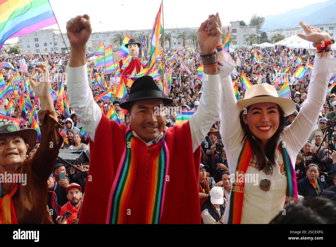 LEONIDAS IZA BELL CLOSING Quito, giovedì 6 febbraio 2025 Leonidas Iza Bell Closing, in Plaza Quitumbe, a sud della capitale foto API Rolando Enriquez Quito Pichincha Ecuador POL CIERRECAMPANALEONIDASIZA 6b2ff5889514cc36254112c347c04117 Copyright: XROLANDOxENRIQUEZx Foto Stock