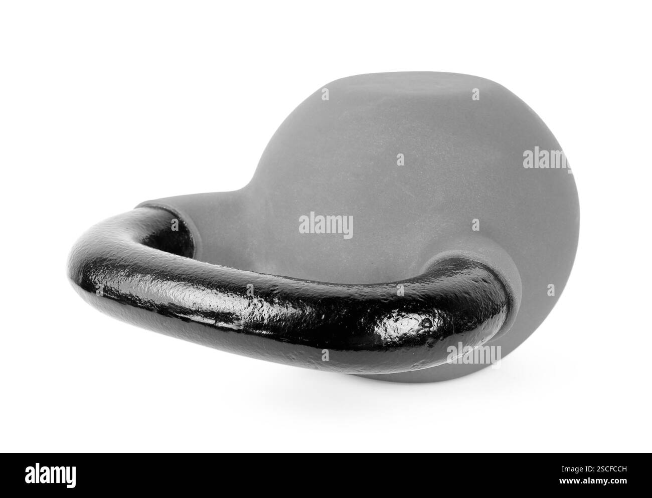 Un campanello metallico isolato su bianco. Attrezzature sportive Foto Stock