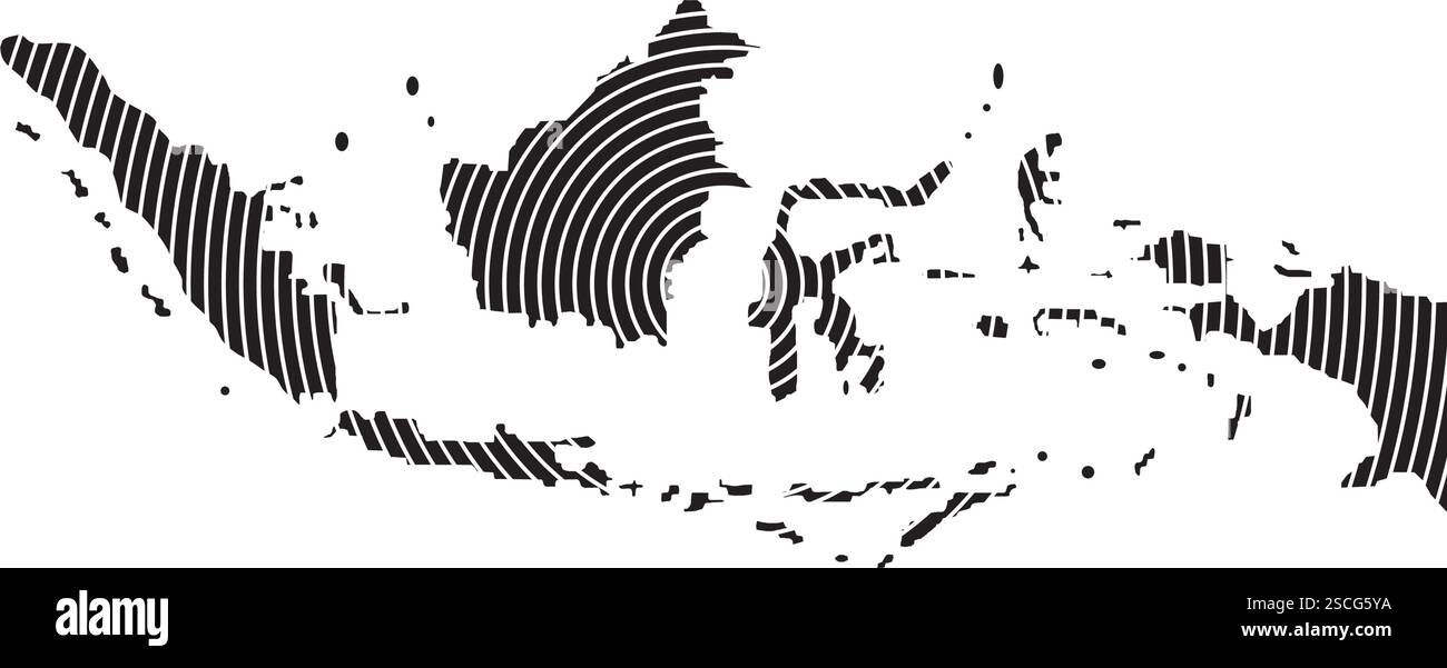 Disegno simbolo elemento icona mappa indonesiano Illustrazione Vettoriale