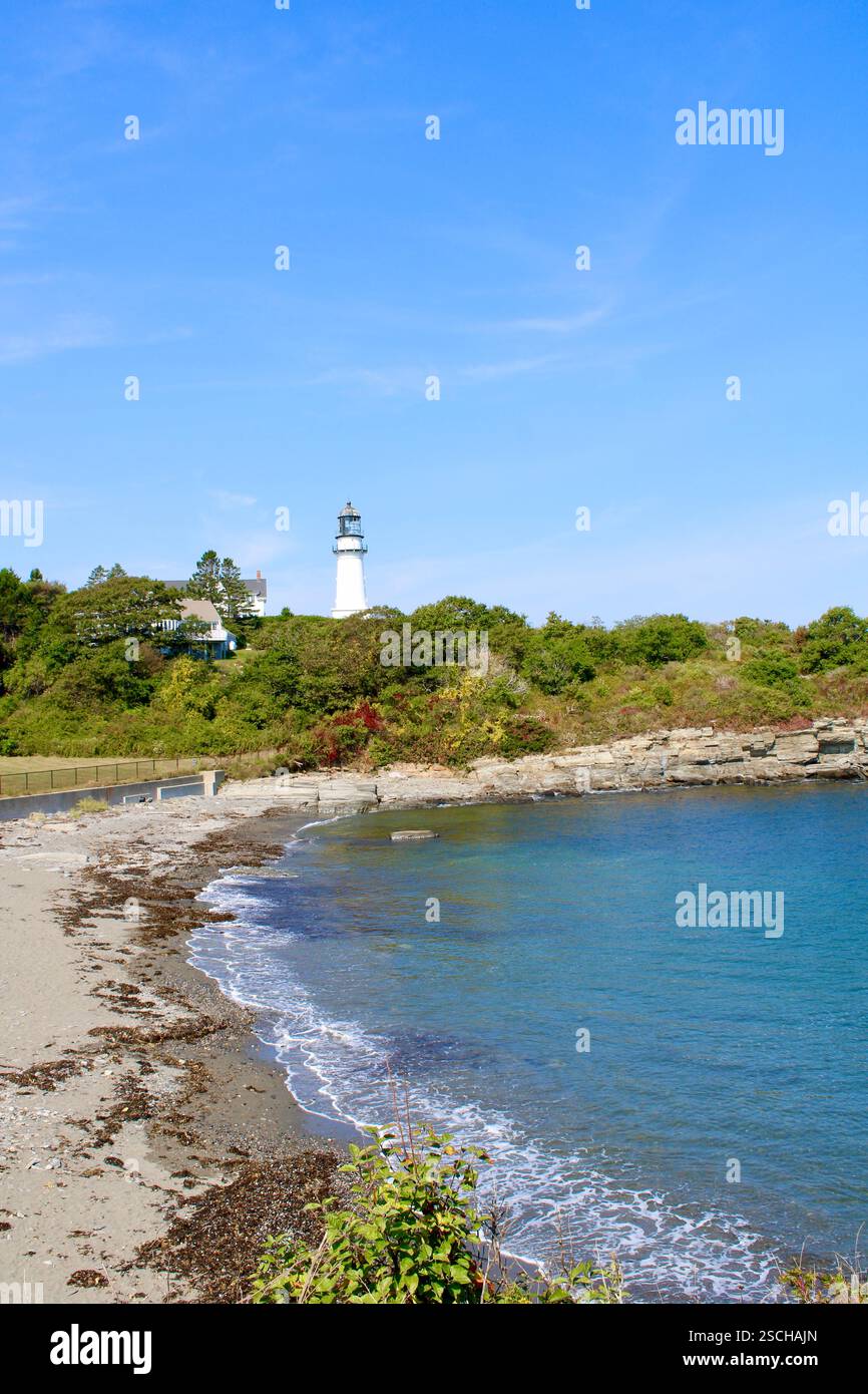 Faro al Two Lights State Park Foto Stock