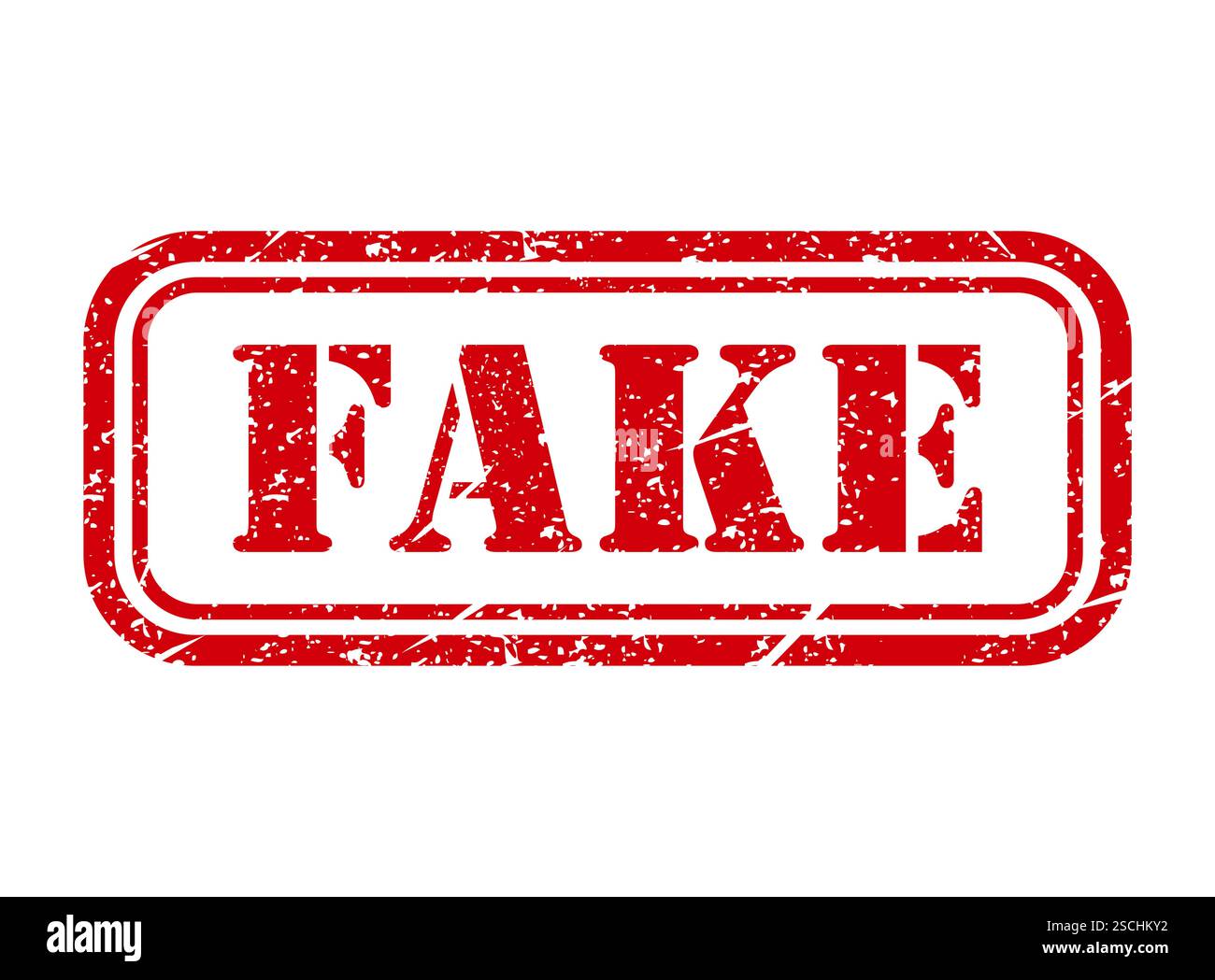 Simbolo di timbro falso, etichetta etichetta etichetta etichetta etichetta, immagine vettoriale del banner di testo . Illustrazione Vettoriale