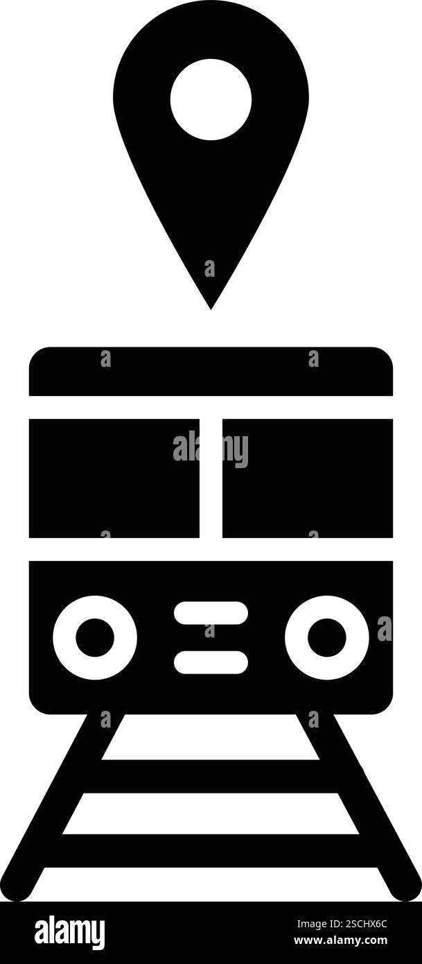 Illustrazione della progettazione dell'icona vettoriale della stazione ferroviaria Illustrazione Vettoriale
