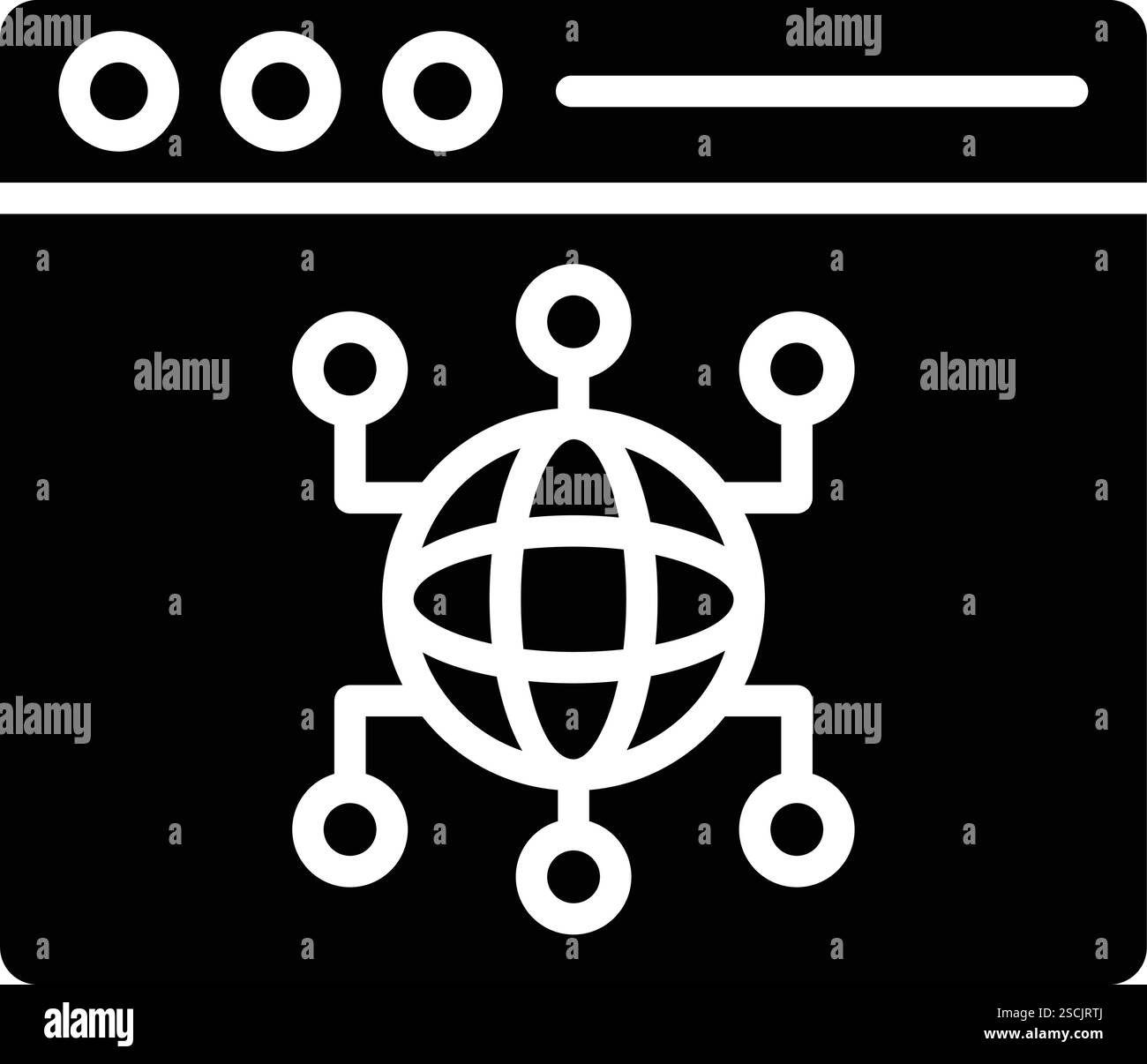 Illustrazione della progettazione dell'icona del vettore del browser Illustrazione Vettoriale