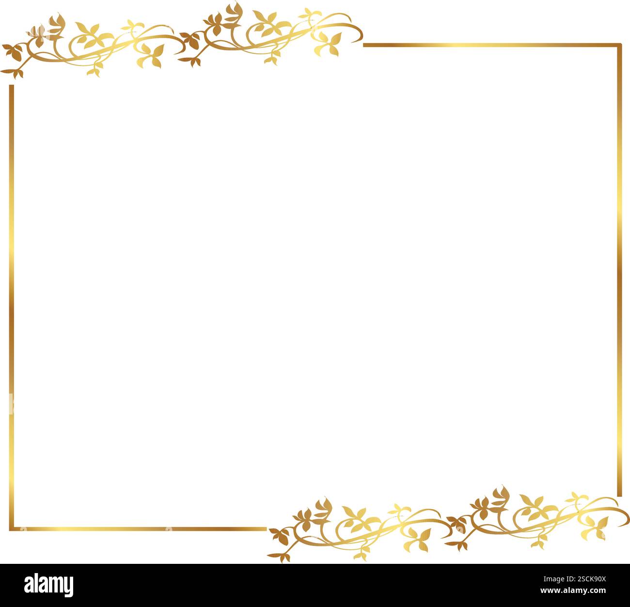 Bordo oro, bordo dorato, cornice calda Illustrazione Vettoriale