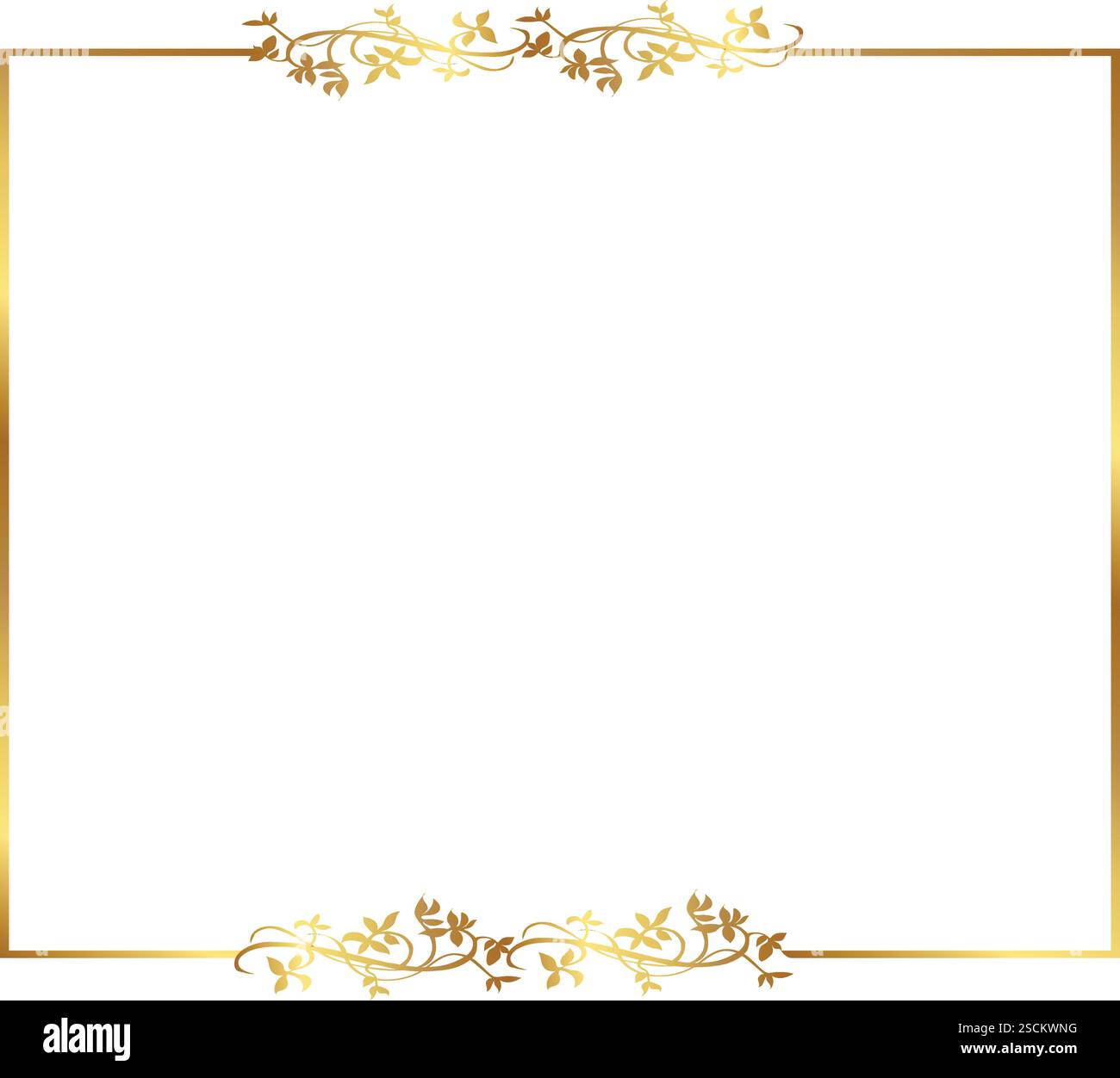 Bordo oro, bordo dorato, cornice calda Illustrazione Vettoriale