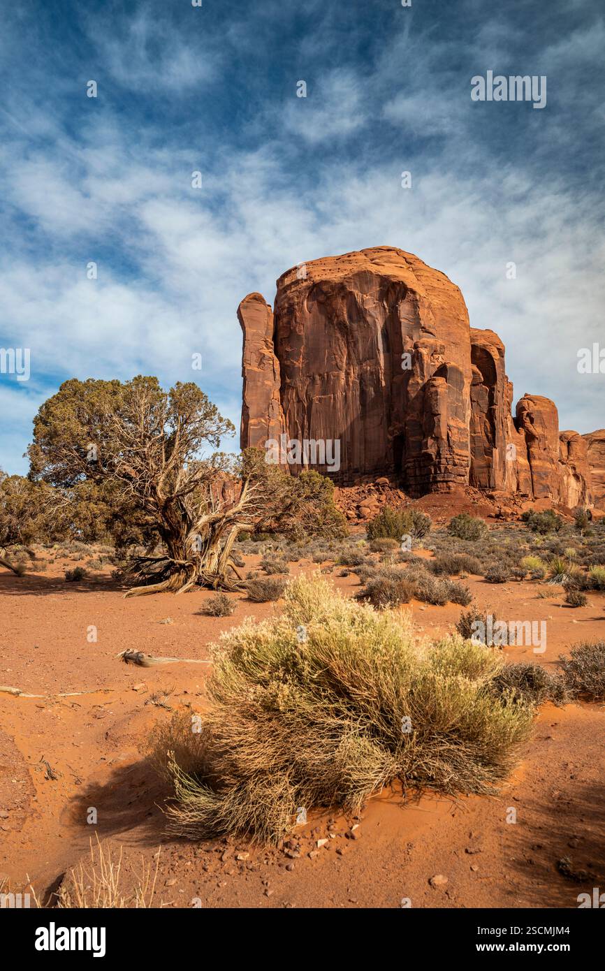 Spearhead Mesa, Monument Valley Navajo Tribal Park, Utah-Arizona, Stati Uniti Foto Stock