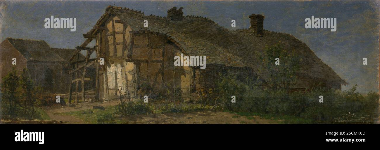 Una vecchia fattoria a Xhierformont, 1864. Foto Stock