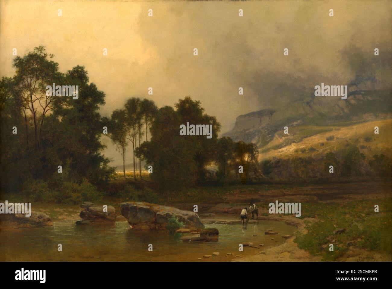 Paesaggio in Savoye, 1867. Foto Stock