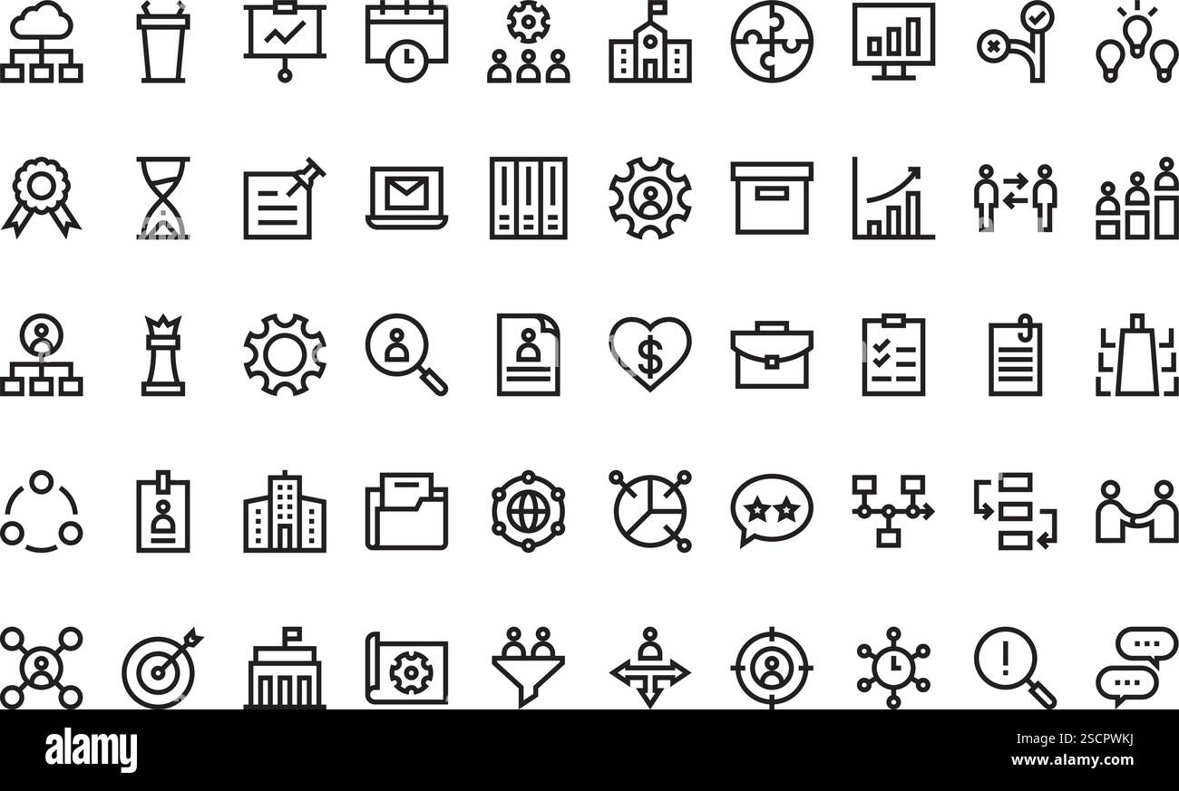 Raccolta di icone vettoriali di alta qualità con traccia modificabile. Ideale per progetti professionali e creativi Illustrazione Vettoriale