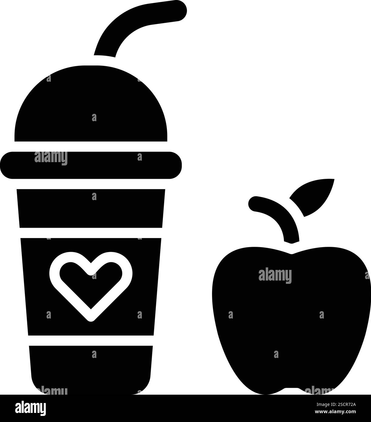 Illustrazione di progettazione dell'icona del vettore Milkshake Illustrazione Vettoriale