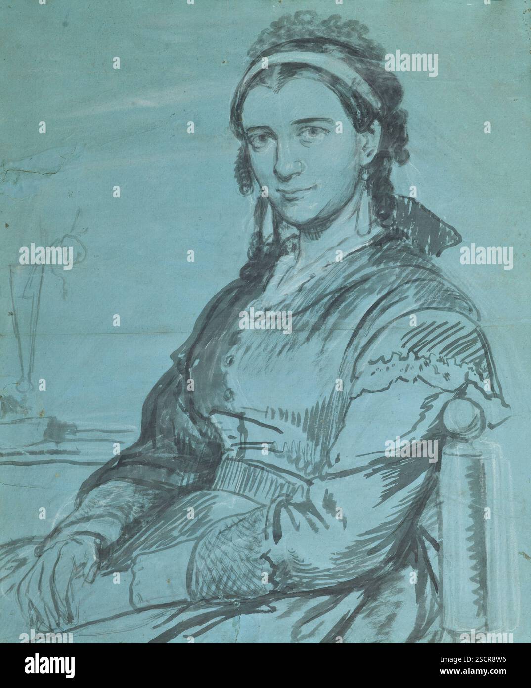 Ritratto della signora Ville Heise (1838-1912), n.d. c1860. Foto Stock