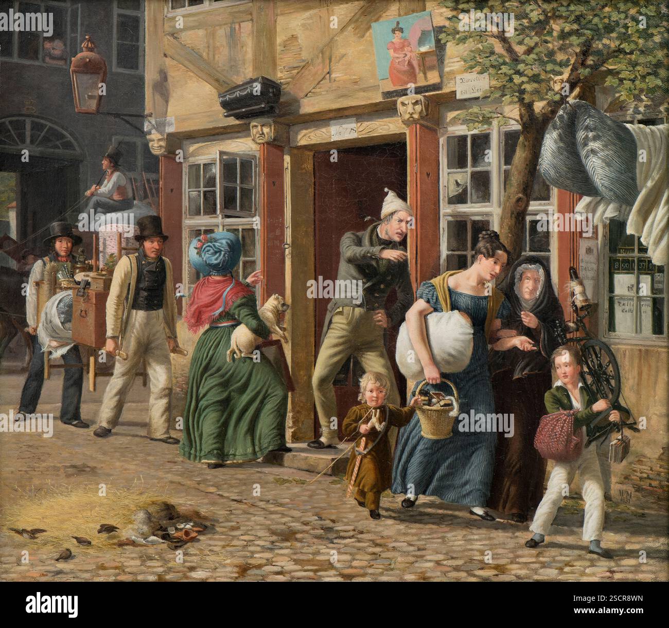 Scena di Moving Day, 1831. Foto Stock