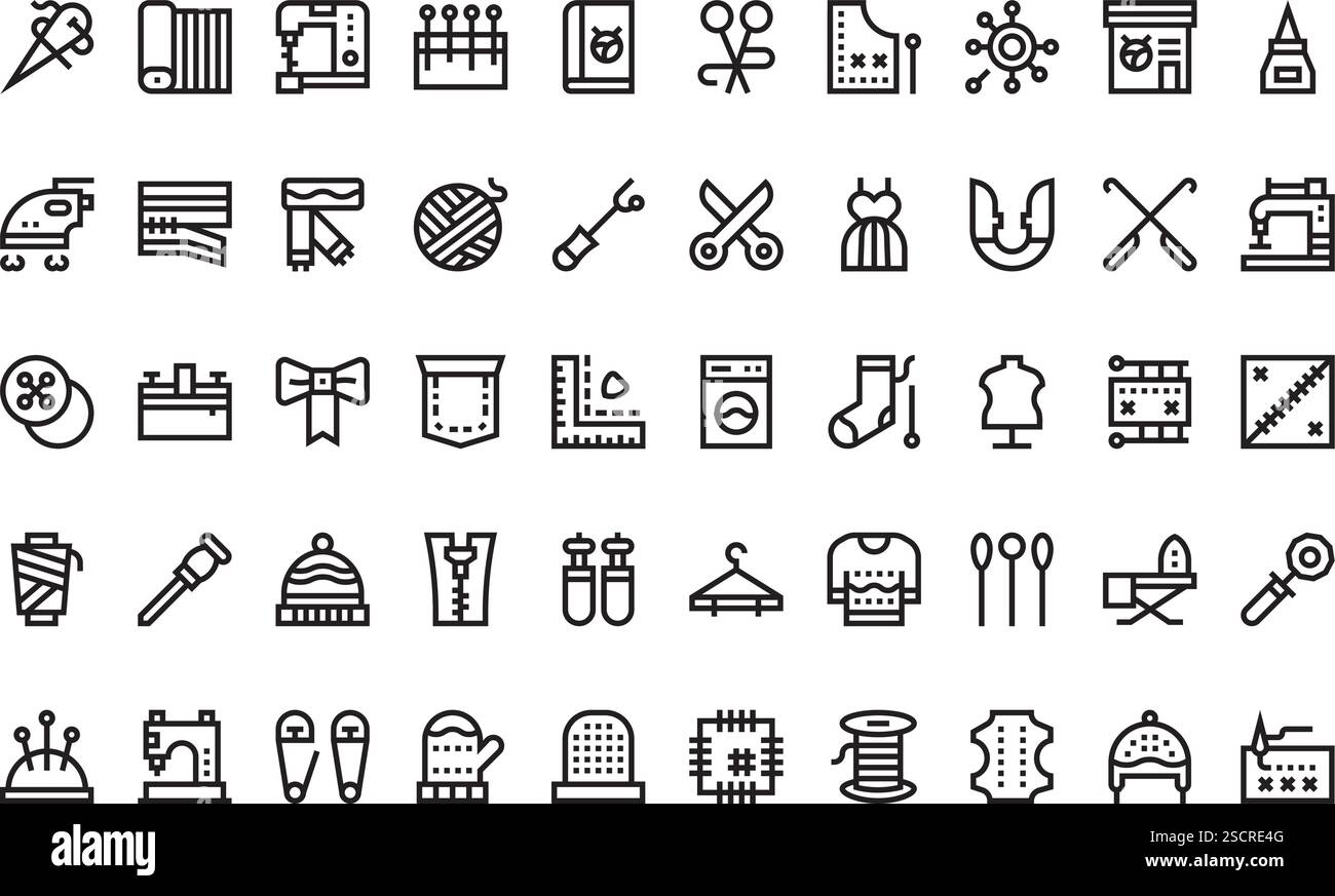 Raccolta di icone vettoriali di alta qualità con traccia modificabile. Ideale per progetti professionali e creativi Illustrazione Vettoriale