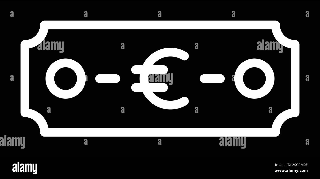 Illustrazione del design dell'icona Euro Vector Illustrazione Vettoriale