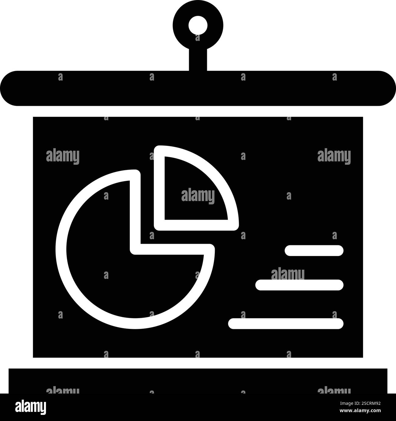 Illustrazione di progettazione dell'icona vettoriale del grafico a torta Illustrazione Vettoriale