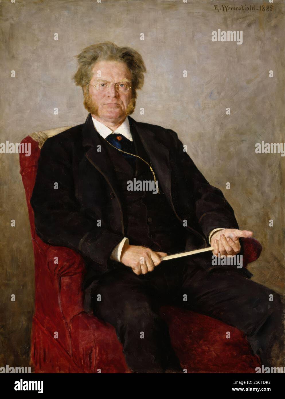 Ritratto del poeta Bjornstjerne Bjornson, 1885. Foto Stock