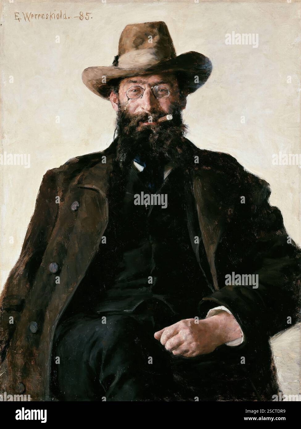 Ritratto del professor Amund Helland, 1885. Foto Stock