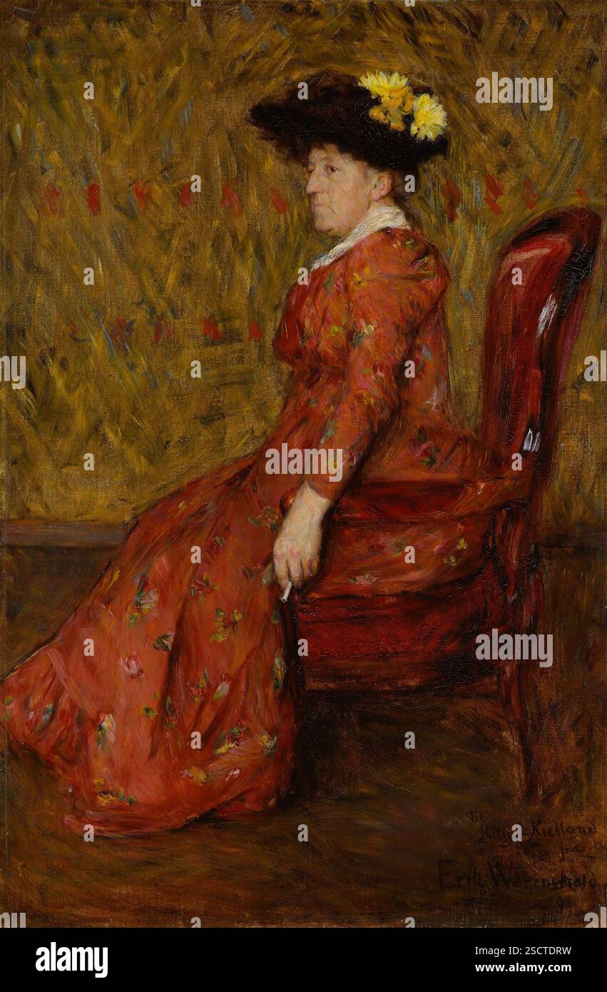 Ritratto del pittore Kitty L. Kielland, 1891. Foto Stock