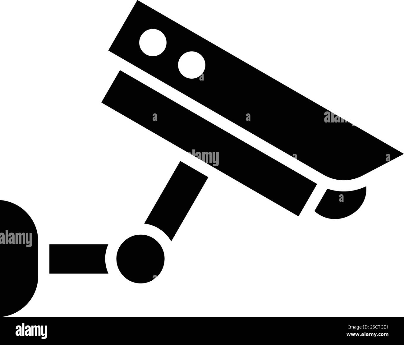 Illustrazione della progettazione dell'icona del vettore CCTV Illustrazione Vettoriale