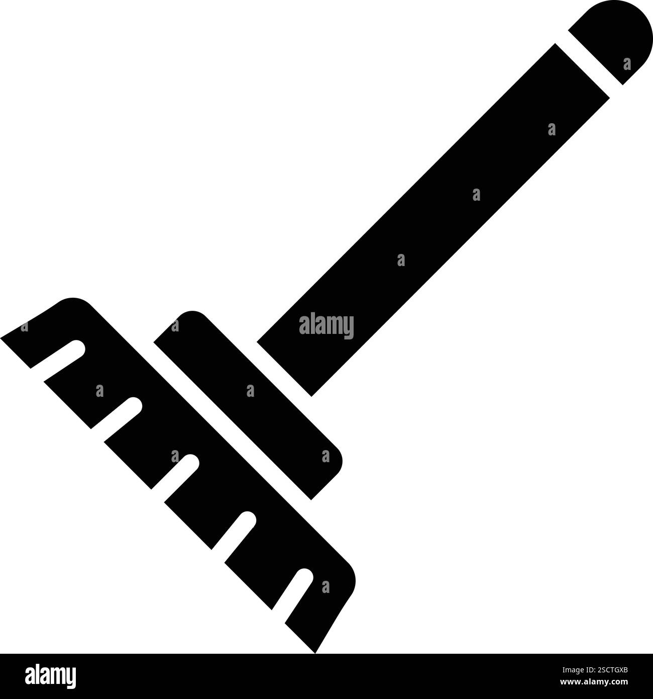 Illustrazione del design dell'icona vettoriale della spazzola di pulizia Illustrazione Vettoriale