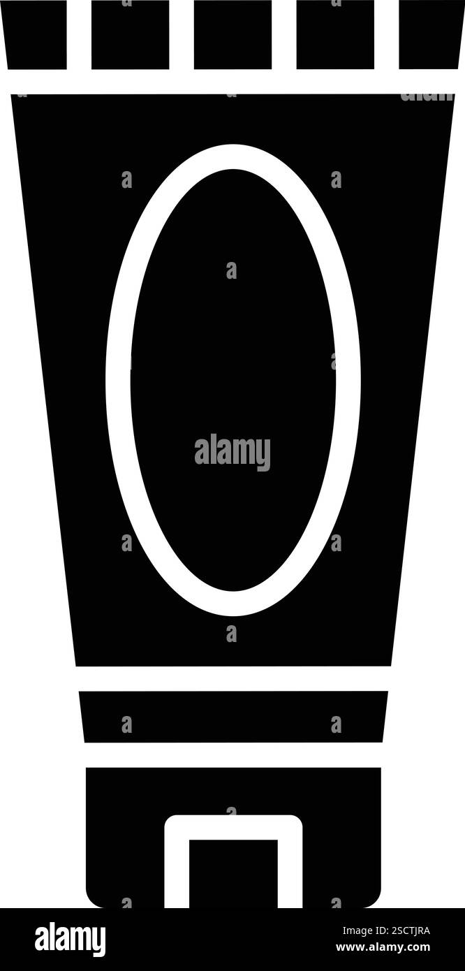 Illustrazione del design dell'icona vettoriale della crema da barba Illustrazione Vettoriale