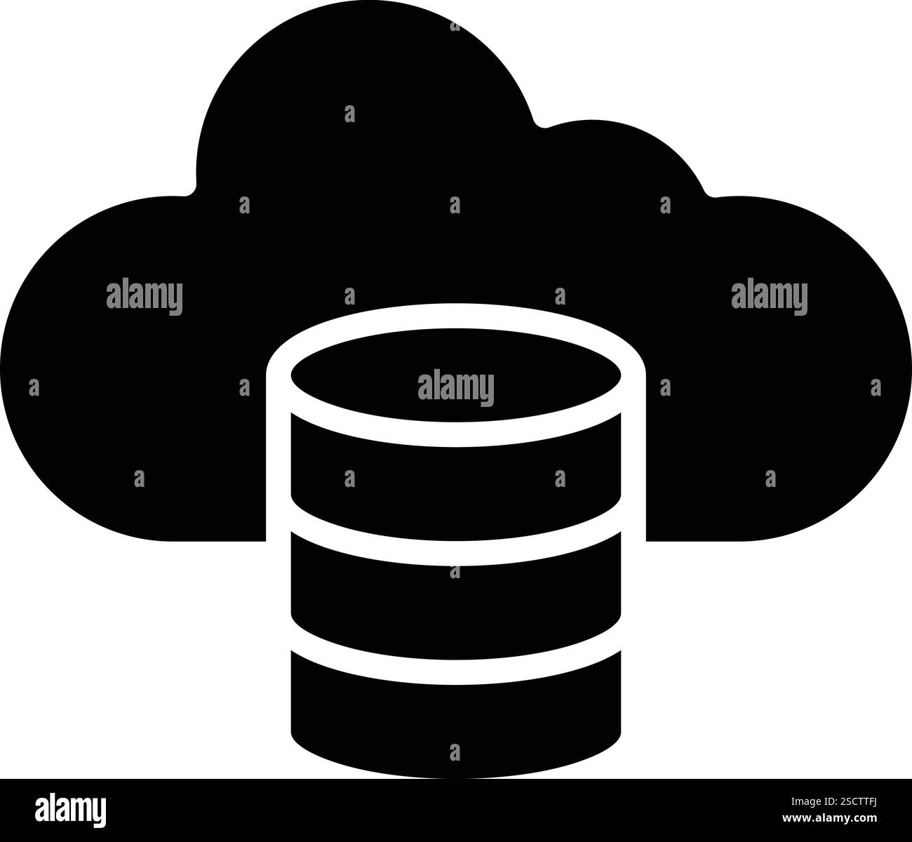 Illustrazione di progettazione dell'icona del vettore dati cloud Illustrazione Vettoriale