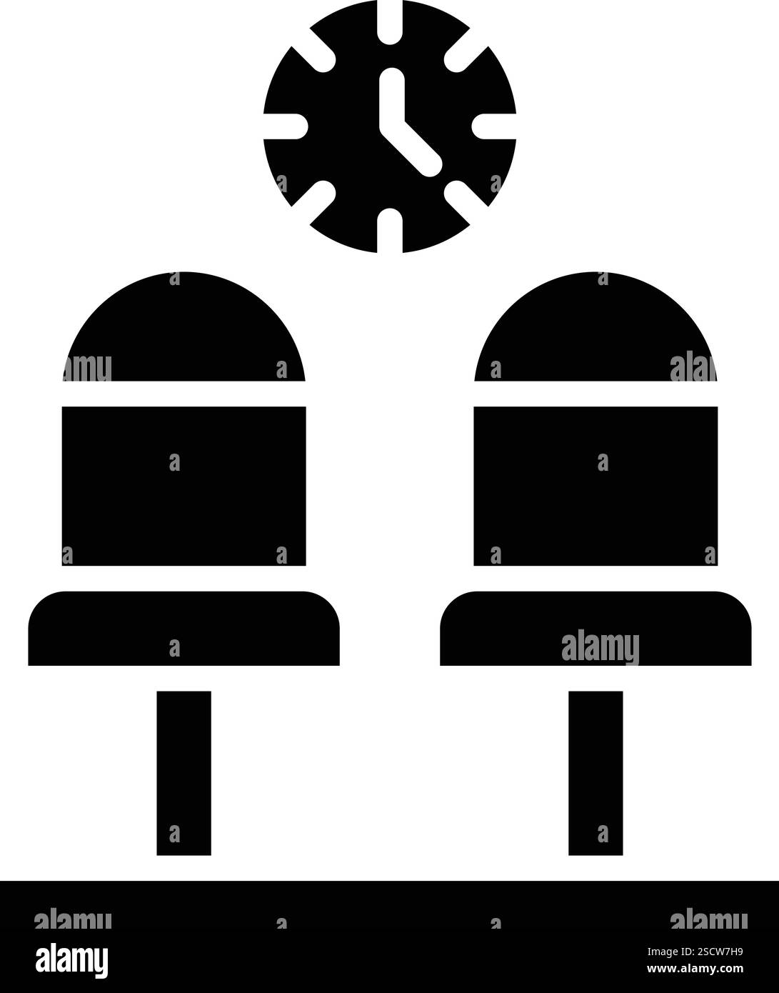 Illustrazione di progettazione dell'icona del vettore della sala d'attesa Illustrazione Vettoriale