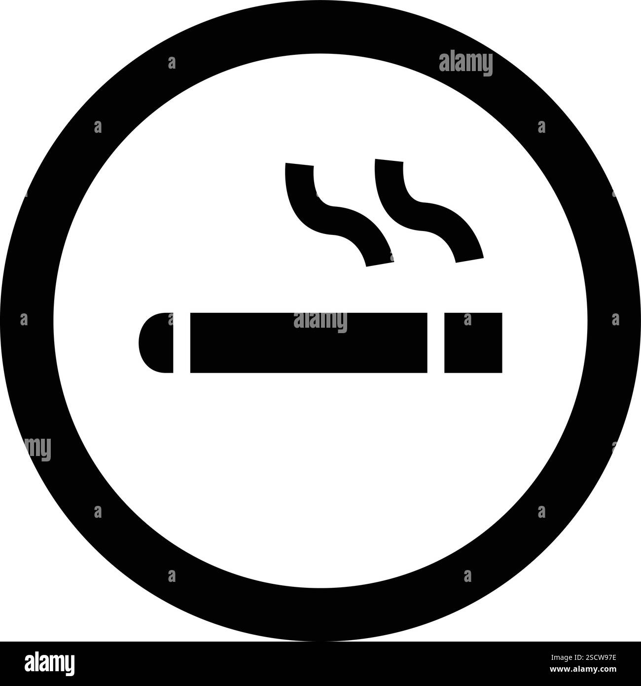 Illustrazione del disegno dell'icona del vettore dell'area di fumo Illustrazione Vettoriale