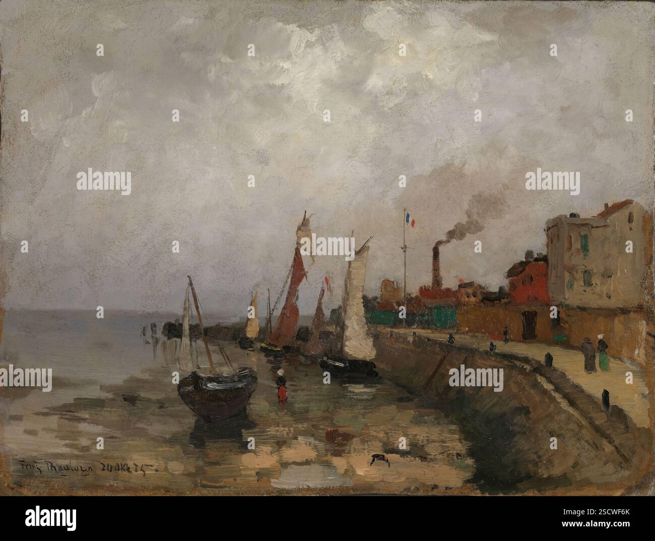 Porto francese (le Havre), 1875. Foto Stock