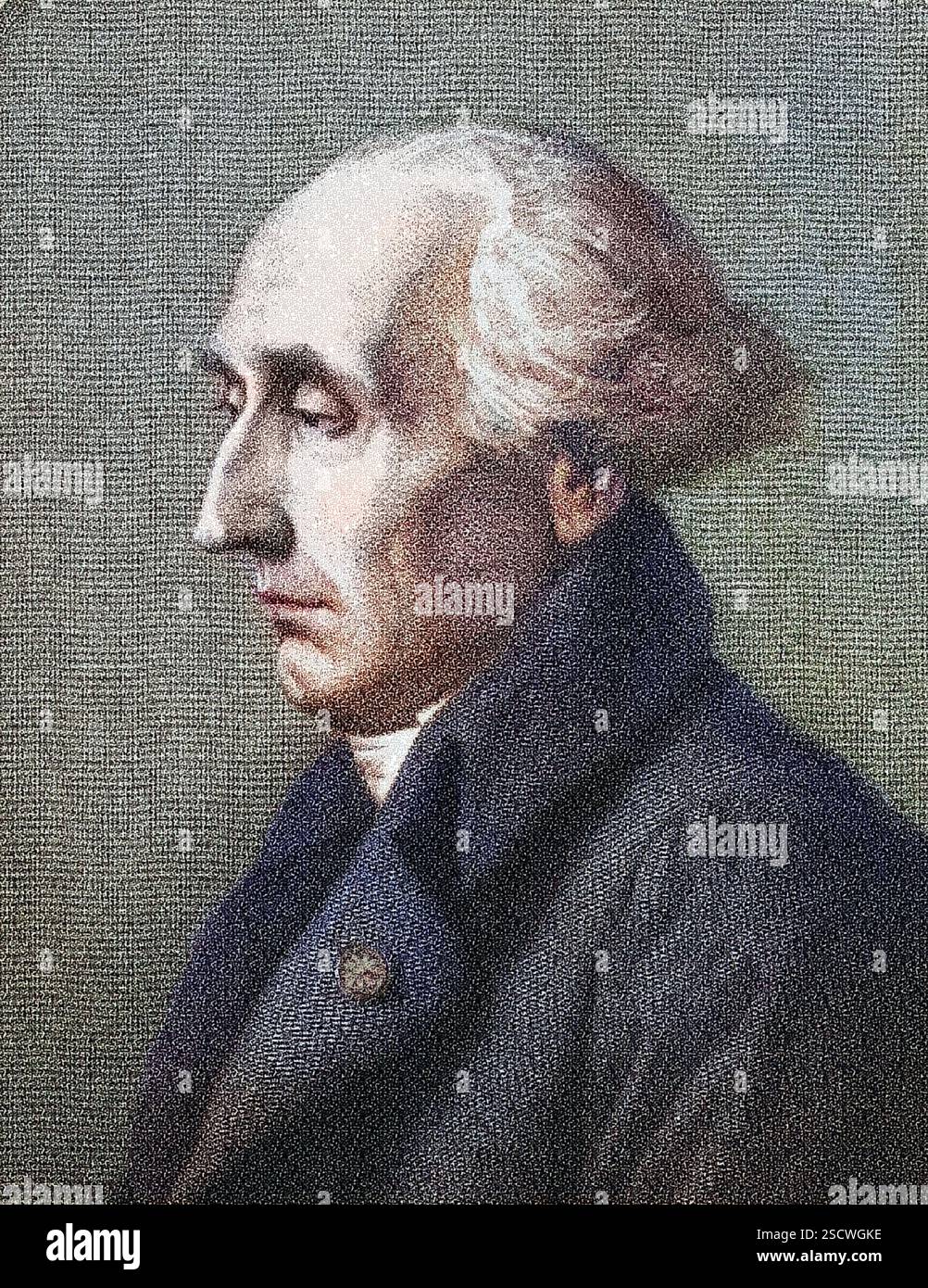 Joseph-Louis Lagrange (1736-1813), noto anche come Giuseppe Luigi Lagrangia, matematico e astronomo italo-francese che ha contribuito in modo significativo ai campi dell'analisi, della teoria dei numeri e della meccanica classica e celeste. Incisione di Achille-Louis Martinet, 1868. Foto Stock