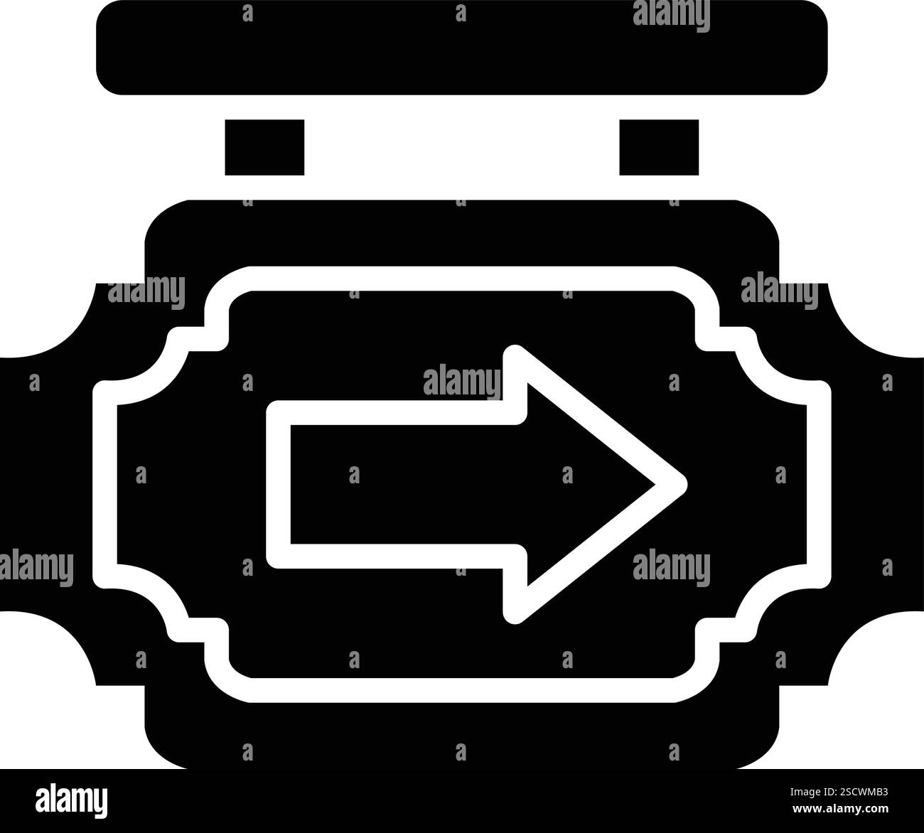 Illustrazione del disegno dell'icona del vettore del segnale di reparto Illustrazione Vettoriale