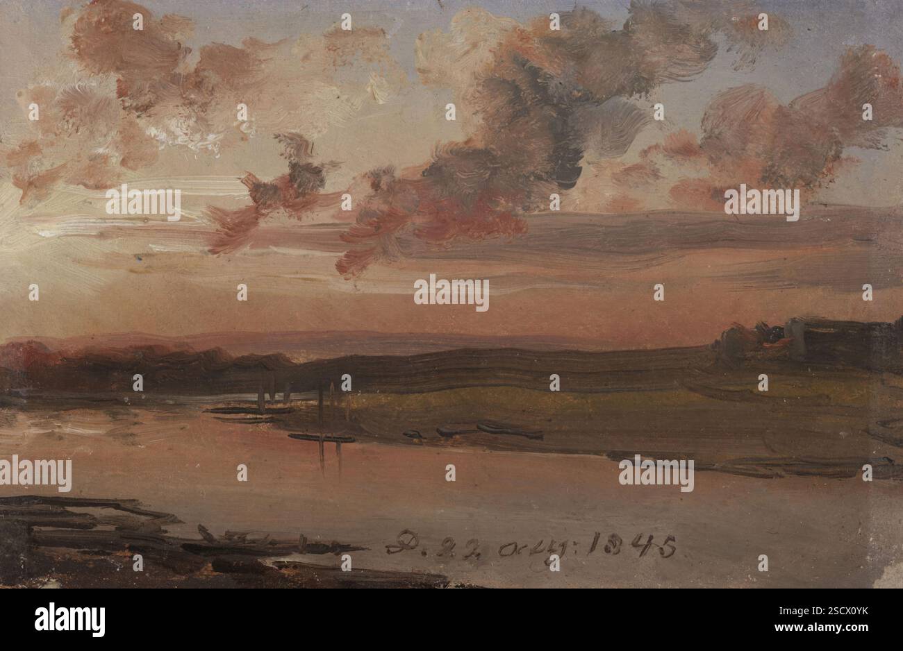 L'Elba la sera, 1845. Foto Stock