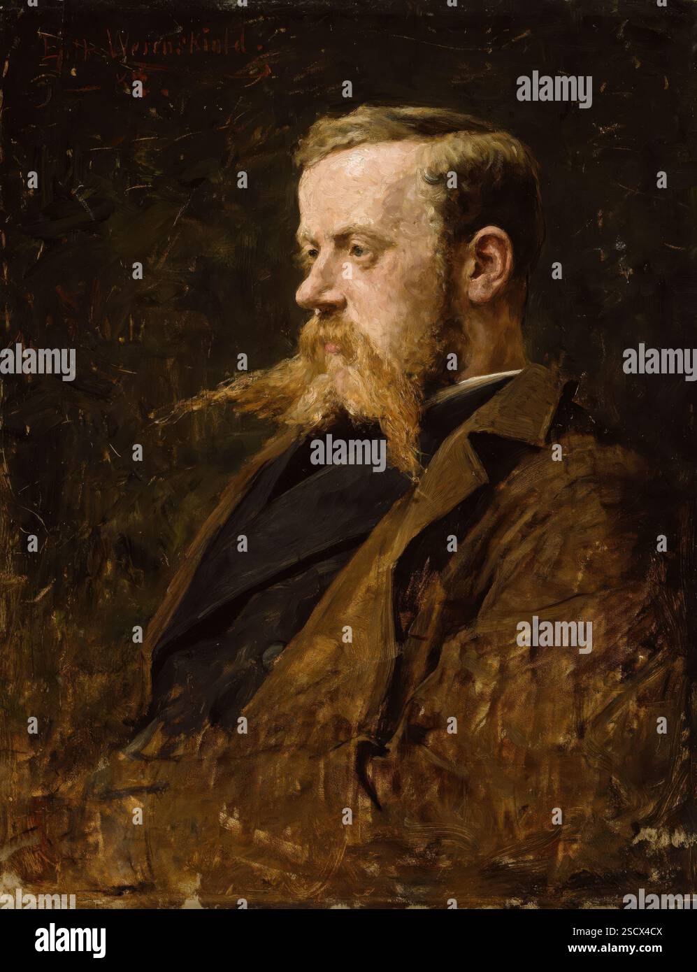 Ritratto del Pittore Nikolai Ulfsten, 1882. Foto Stock