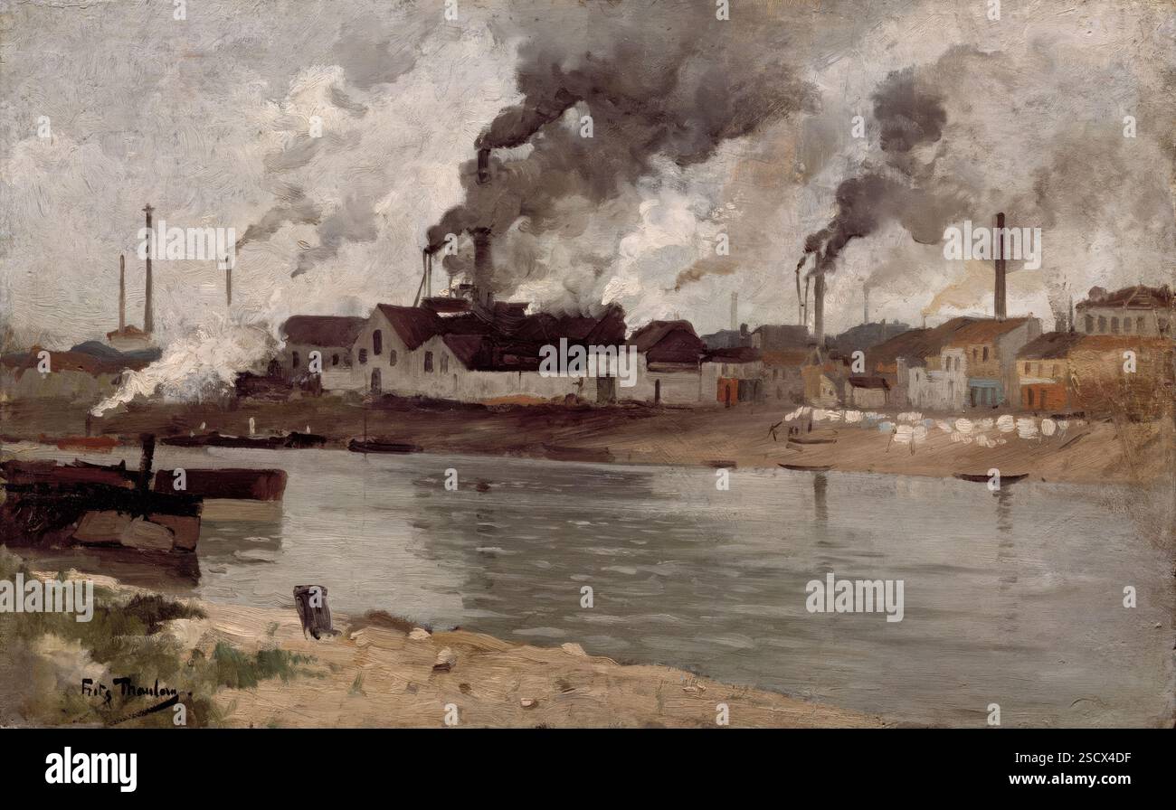 Fabbriche a Ivry, 1883. Foto Stock