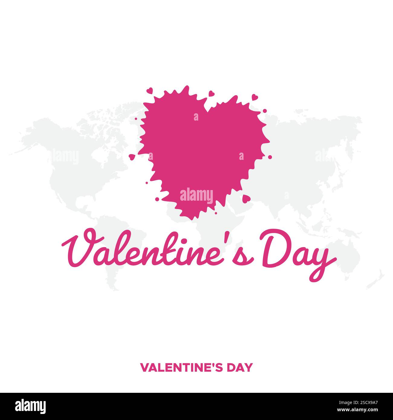 Buon San Valentino tipografia illustrazione vettoriale. Modello romantico per festeggiare san valentino il 14 febbraio. Sfondo, volantino, poster Illustrazione Vettoriale