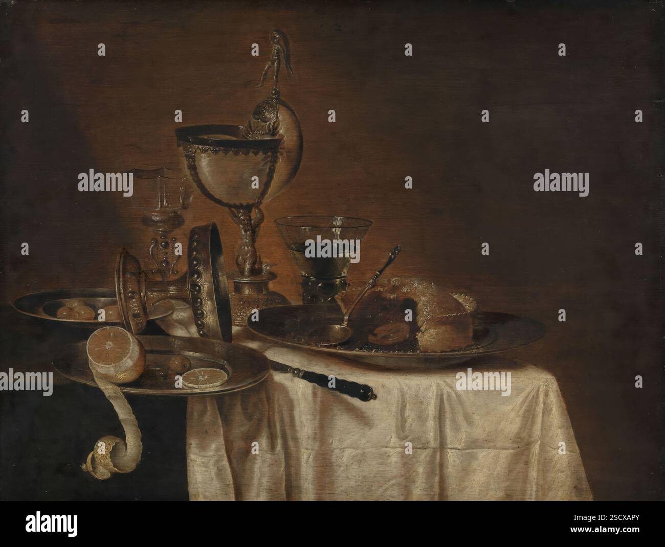 Tavolo per la colazione, metà del XVII secolo. Foto Stock