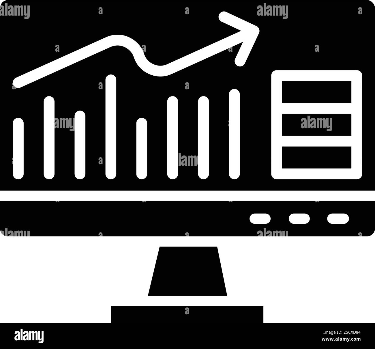Illustrazione del progetto dell'icona del vettore del report di vendita Illustrazione Vettoriale